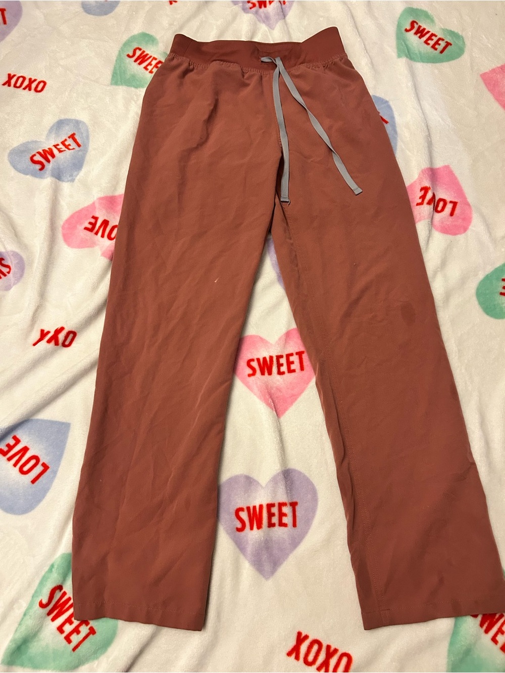 FIGS Rust Terracotta Drawstring Lounge Pants